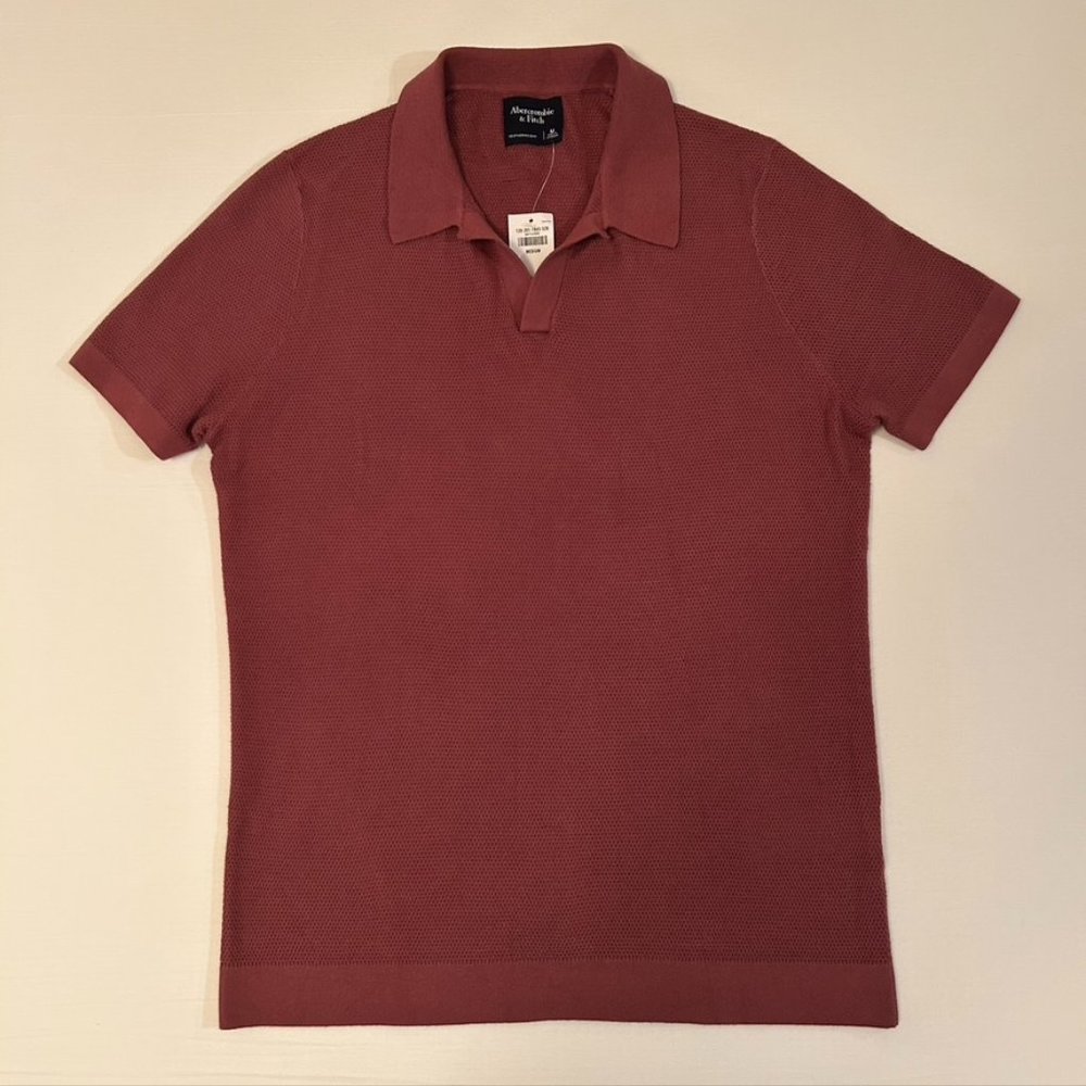 Abercrombie & Fitch Sweater Knit Johnny Collar Polo Shirt